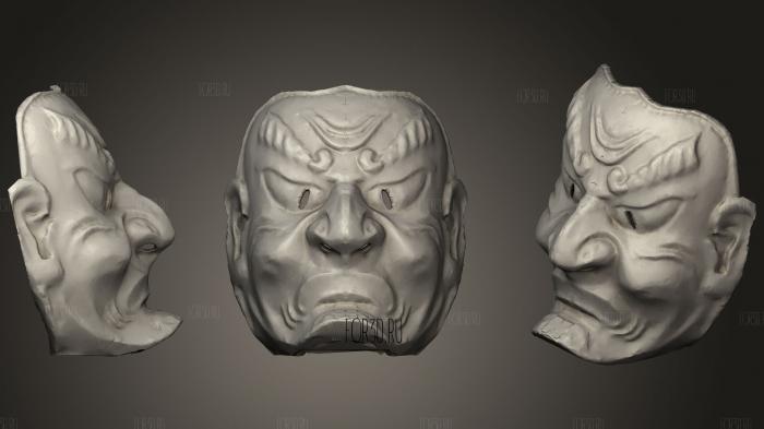 Samurai Mask Edo Era stl model for CNC